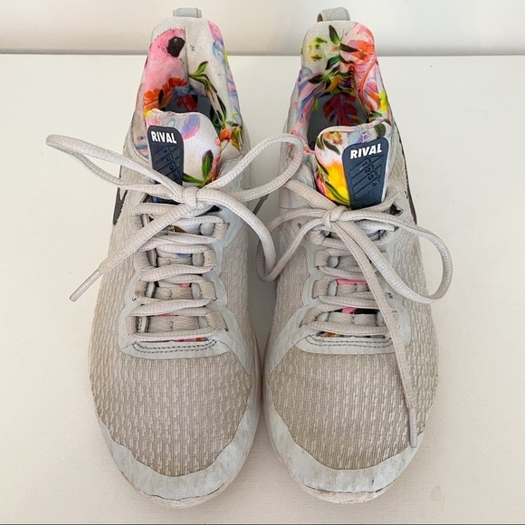 Nike Renew Rival Premium Floral Print Running Shoes - 6 - Picture 3 of 11